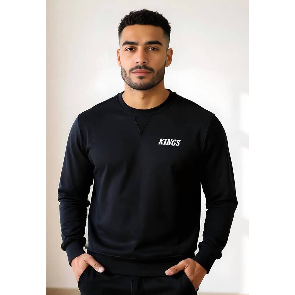 NEW LA KINGS highland crewneck sweatshirt in black